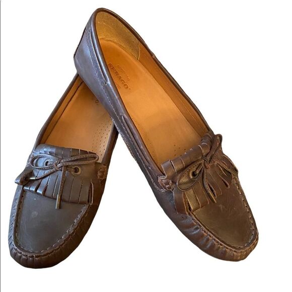 Sebago Meriden Kiltie Wm’s Sz 10 Dark Brown 
Casual Moccasin Leather Boat Shoes - Picture 1 of 7